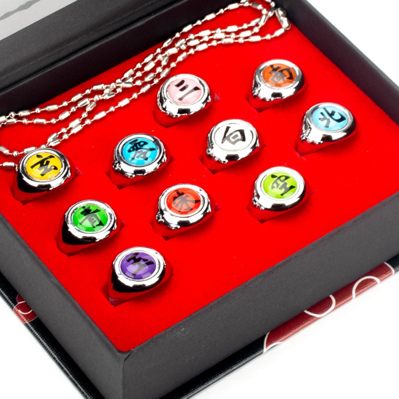 Rare Anime Merchandise - 10PCS/Set Anime Akatsuki Itachi Metal R-ings