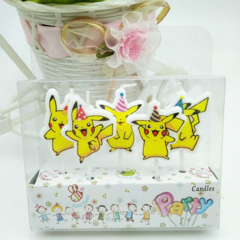 5pcs/lot Pokemon Birthday Cake - огляд і ціна Pokemon Anime Merchandise
