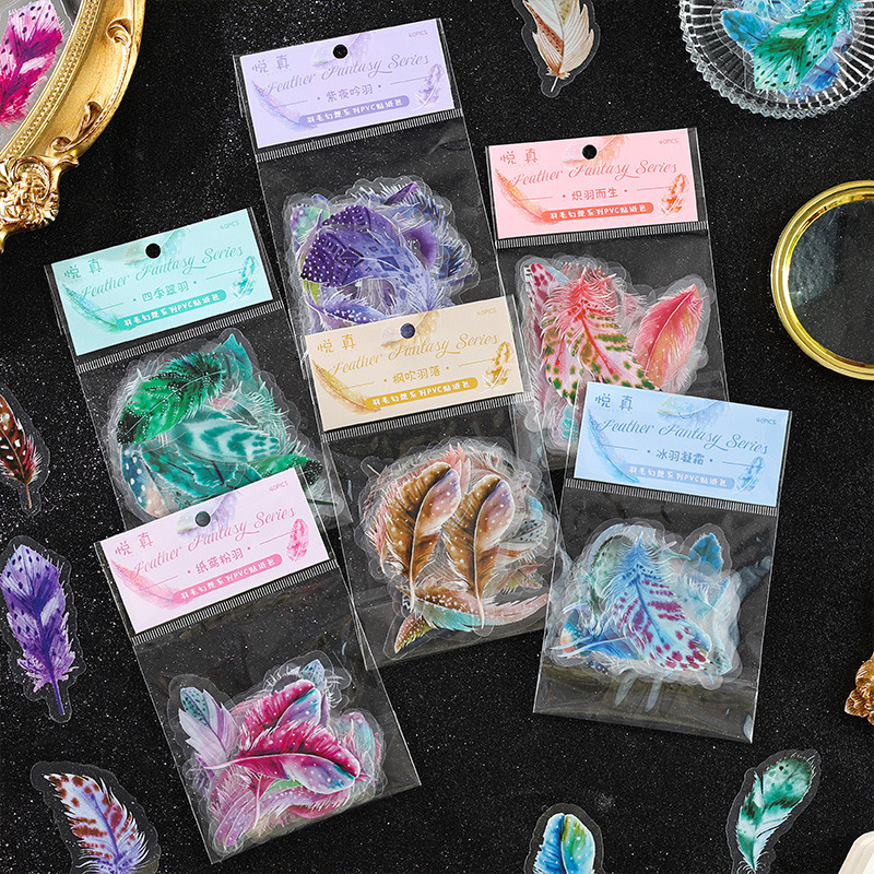 40pcs/Pack Feather Stickers De - огляд і ціна Sticker Sheet Set