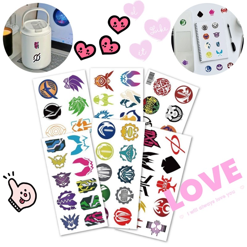 60 Sheets Kamen Rider Logo Sti - огляд і ціна Sticker Sheet Set